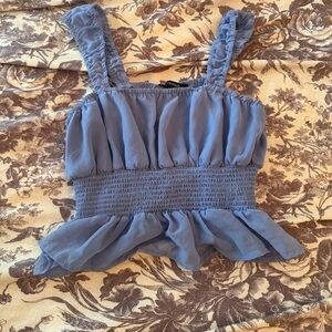 Forever 21 baby doll top baby blue